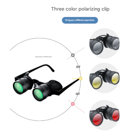 10X Telescope + Tri Colour Polarised Lens Hd Fishing Binocular Glasses Polarized Zoom For Float Watching Telescopes