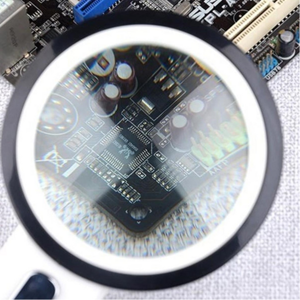 10X Illuminated Large Magnifier Handheld 12 Led Lighted Magnifying Glass For Seniors Reading Jewelry Loupes Magnifiers