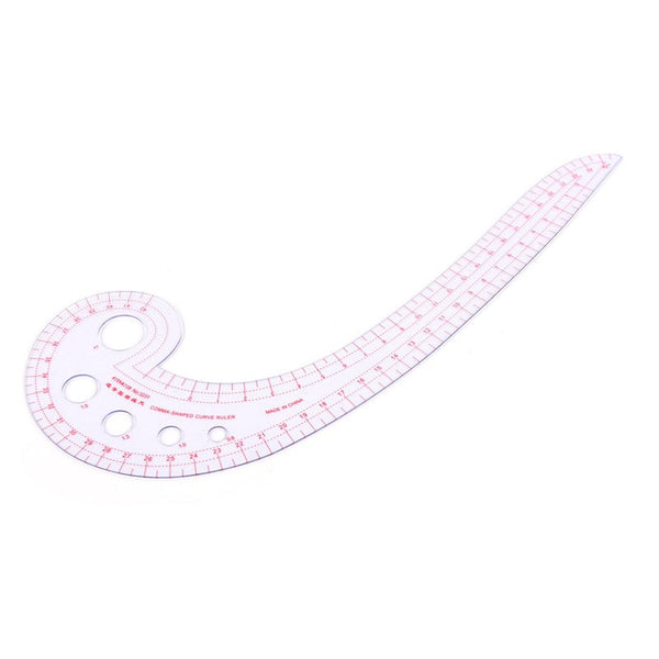 11.8 Long Comma Shaped Plastic Transparent French Curve Ruler Sewing Rulers