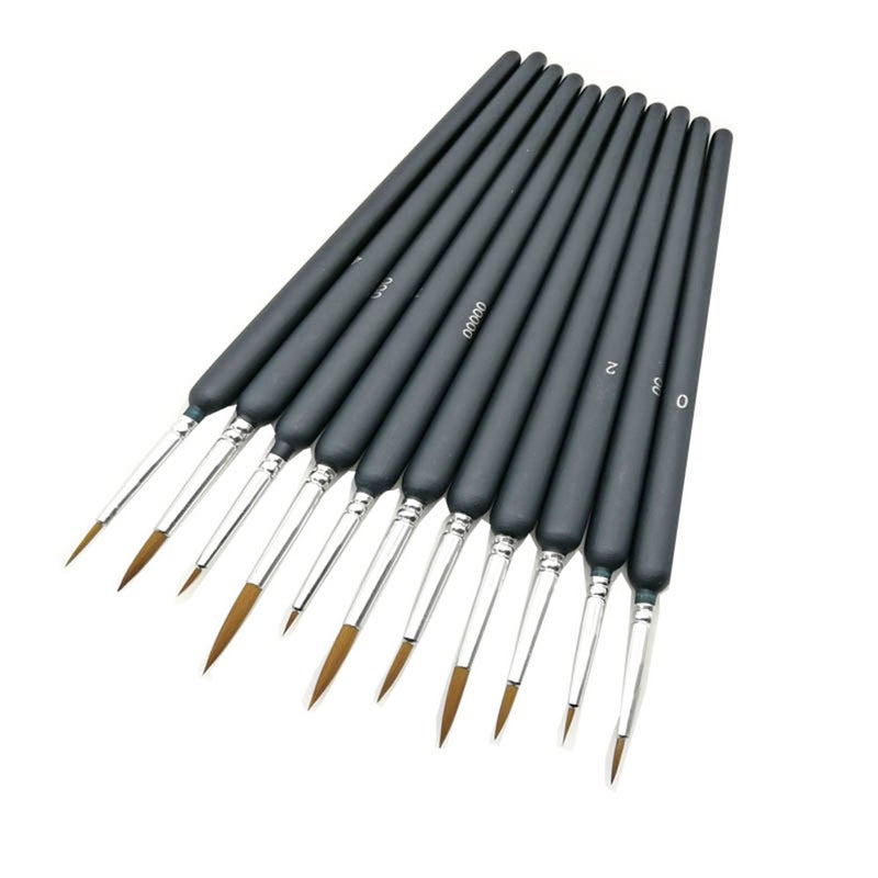11 Pcslot Paintbrushes Artist Fine Nylon Hair Brush Set For Watercolor Acrylic Oil Painting Brushes Drawing Supplie Artists Brushes