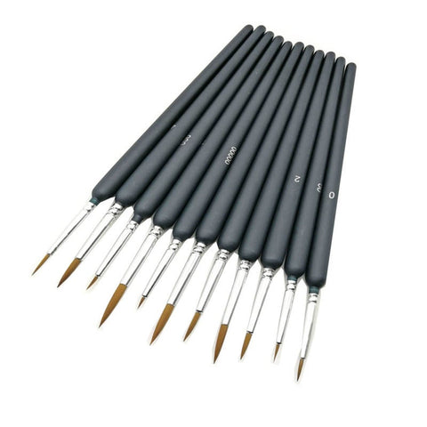 11 Pcslot Paintbrushes Artist Fine Nylon Hair Brush Set For Watercolor Acrylic Oil Painting Brushes Drawing Supplie