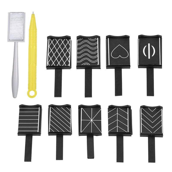 Nail Art Kits Sets 11 Pieces / 3D Mag Net Stick Netic Cat Eye Pen Drawing Vertical For Gel Polish Magical Tools Nail Art Tools