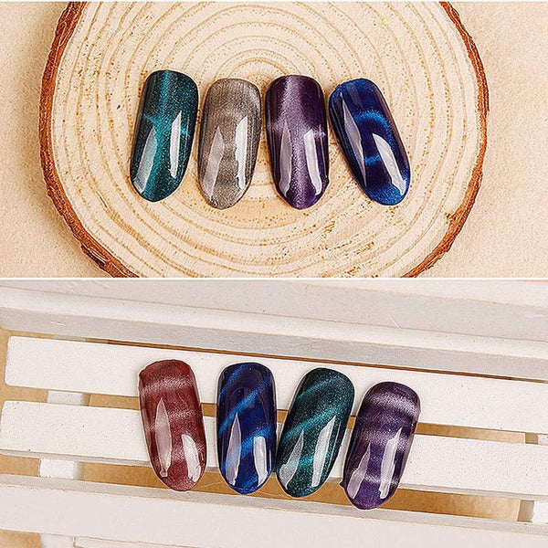 Nail Art Kits Sets 11 Pieces / 3D Mag Net Stick Netic Cat Eye Pen Drawing Vertical For Gel Polish Magical Tools Nail Art Tools