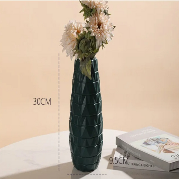 Flower Vase Navy Blue Large Nordic Plastic Floral Pot Decor Vases