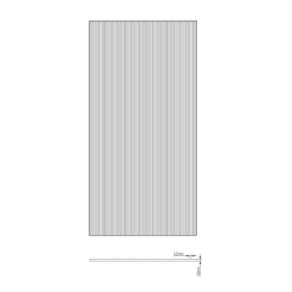 110Cm Reeded Glass Shower Screen With Nickel Wall Channel Shower Enclosures