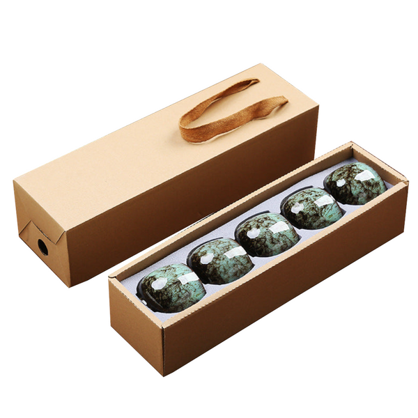110Ml Kung Fu Tea Set Single Cup Tenmoku Glaze Jian Zhan Master Bowl Egg Shaped Small Teasets