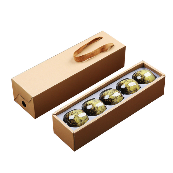 110Ml Kung Fu Tea Set Single Cup Tenmoku Glaze Jian Zhan Master Bowl Egg Shaped Small Teasets