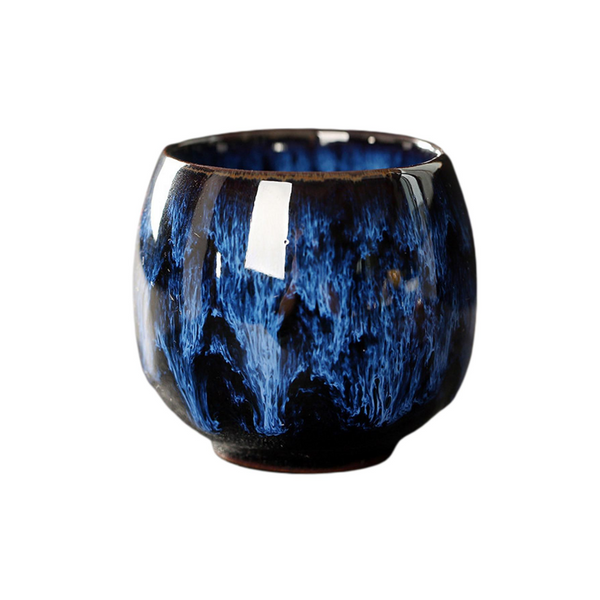 110Ml Kung Fu Tea Set Single Cup Tenmoku Glaze Jian Zhan Master Bowl Egg Shaped Small Teasets