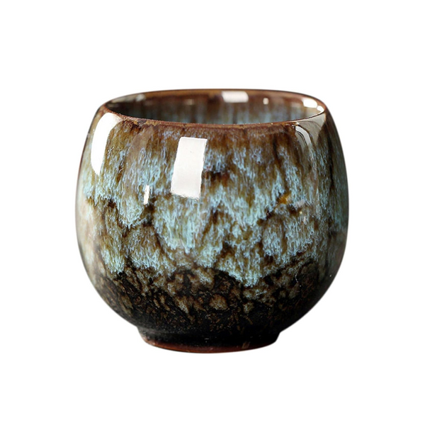 110Ml Kung Fu Tea Set Single Cup Tenmoku Glaze Jian Zhan Master Bowl Egg Shaped Small Teasets