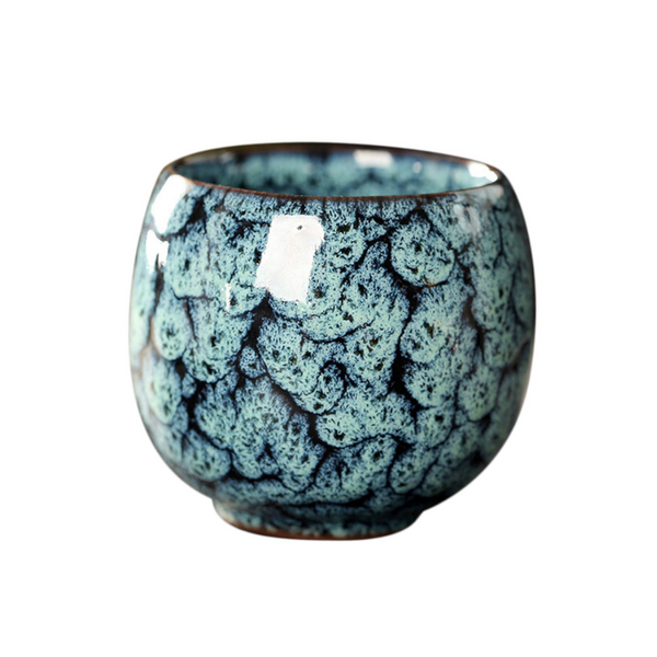 110Ml Kung Fu Tea Set Single Cup Tenmoku Glaze Jian Zhan Master Bowl Egg Shaped Small Teasets