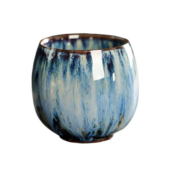 110Ml Kung Fu Tea Set Single Cup Tenmoku Glaze Jian Zhan Master Bowl Egg Shaped Small Teasets