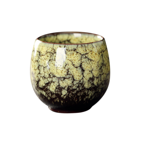 110Ml Kung Fu Tea Set Single Cup Tenmoku Glaze Jian Zhan Master Bowl Egg Shaped Small Teasets