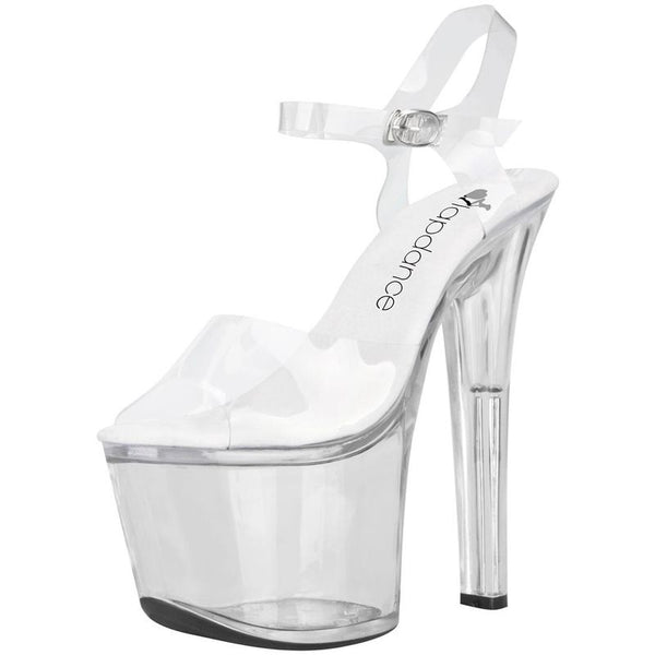 Clear Platform Sandal With Quick Release Strap 7In Heel Heels