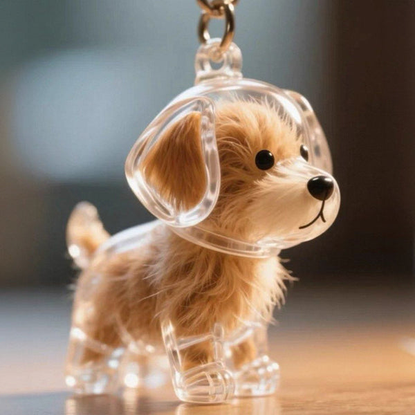 A Transparent Diy Pet Hair Memorial Keychain Box Sweet Keepsake For Dog Lovers. Keyrings