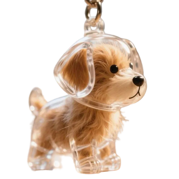 A Transparent Diy Pet Hair Memorial Keychain Box Sweet Keepsake For Dog Lovers. Keyrings
