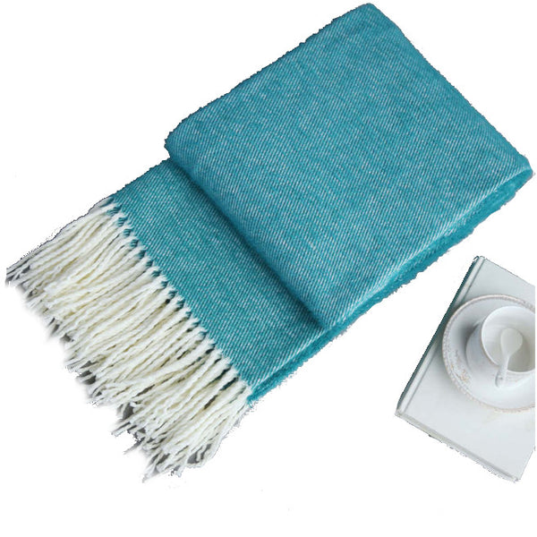 115Cm X 200Cm Warm Cozy Knitted Throw Blanket Teal Blankets