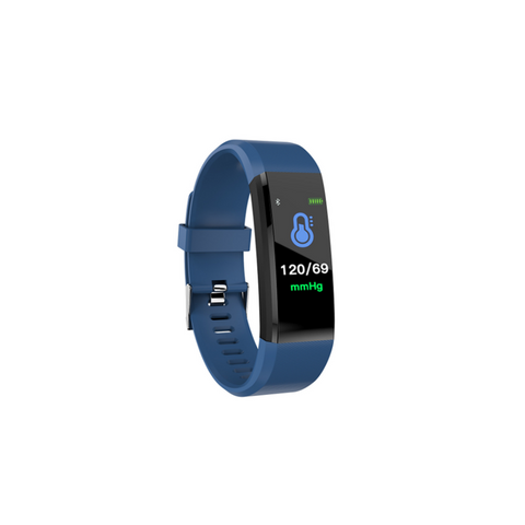 Plus Intelligent Hand Ring Heart Rate Blood Pressure Waterproof Step Motion Blue