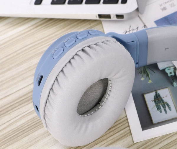 Cute Led Wireless Bluetooth 5.0 Kids Headset Headphones