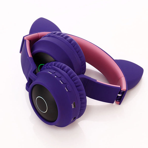 Cute Led Wireless Bluetooth 5.0 Kids Headset Headphones
