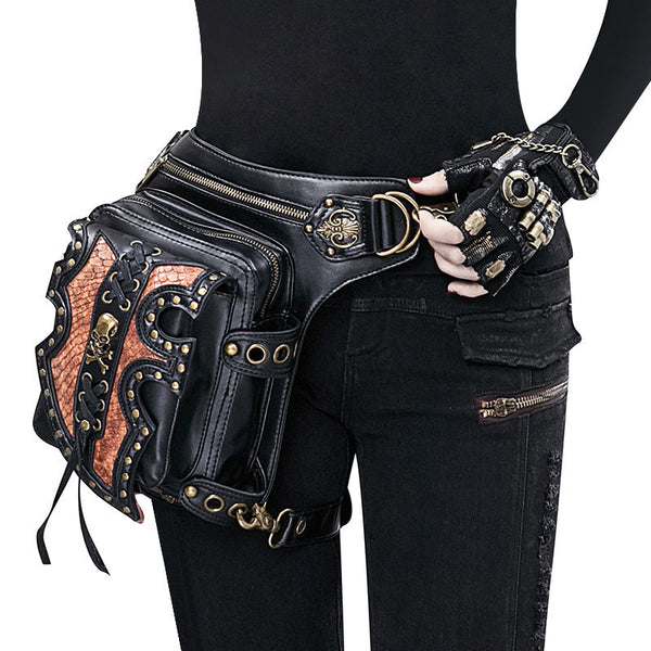 Women Backpacks Steampunk Motorcycle Bag