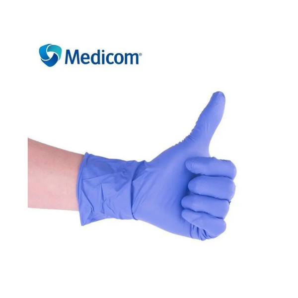 1191B 100Pcs Disposable Nitrile Rubber Glove Powder Free Strong Stretchy Gloves Pockmark Fingertip For Laboratory Testing Scientific Research Medical Use