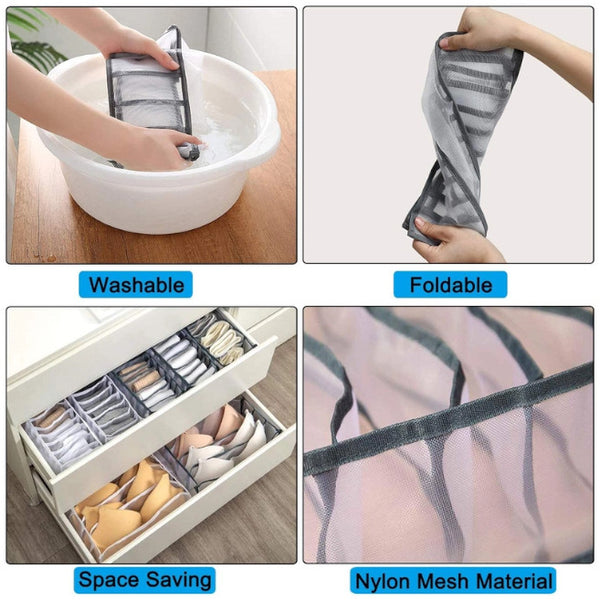 11 Grid Closet Organizer For Underwear Socks Divider Storage Compartment Storage Bins & Baskets