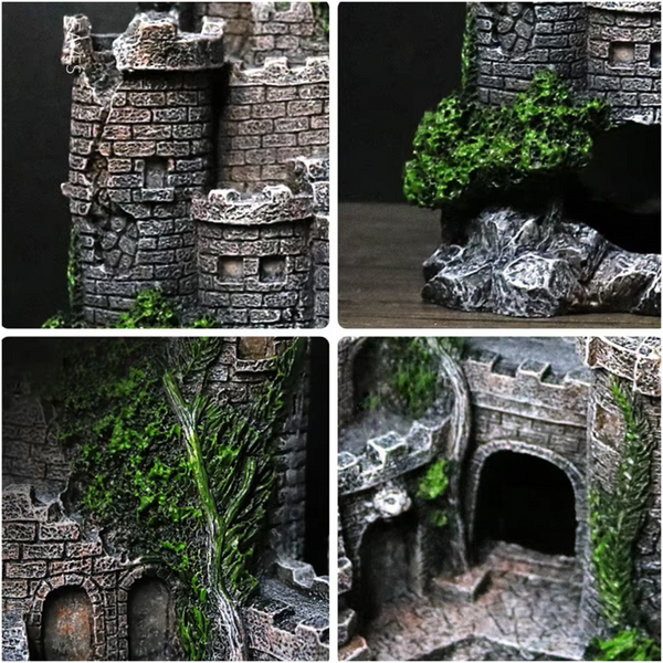 Sweethome Resin Ancient Castle Artificial Ornaments Fish Tank Aquarium Decor Aquariums