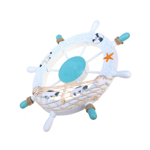 11'' Beach Boat Ship Steering Wheel Nautical Fish Net Shell Wall Decoration Other Home Décor