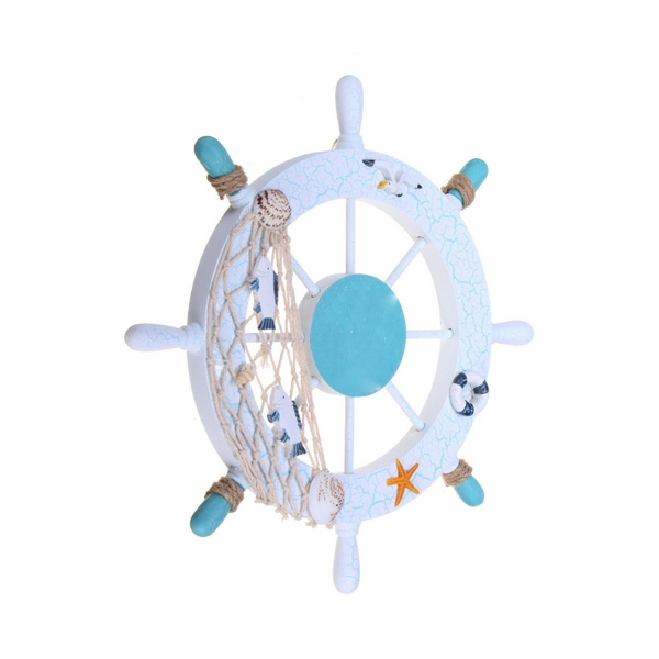 11'' Beach Boat Ship Steering Wheel Nautical Fish Net Shell Wall Decoration Other Home Décor