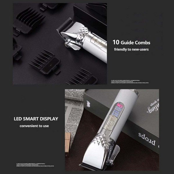 Clippers & Trimmers Professional Hair Clipper Men Cordless Rechargeable Trimmer Barber Grooming Kit