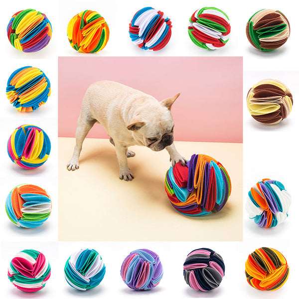 Snuffle Ball Treat Dispensing Dog Training Toy Slow Feeder Pets Dog Snuffle Mats