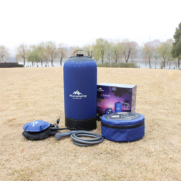 11L Pvc Travel Outdoor Inflatable Pressure Shower Water Bag Lightweight Portable Showers & Accessories