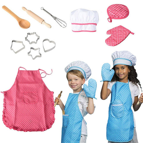 11Pcs Kids Kitchen Toy Cooking Baking Set Role Play Gift Pretend Kitchens