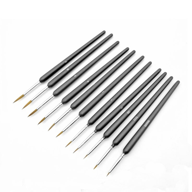 1Round Pointed Tip Artist Paint Brush Set Nylon Hair Watercolor Acrylic Oil Painting Brushes Drawing Painters Supplie Artists Brushes