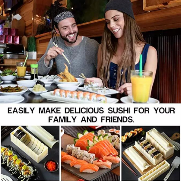 11Pcs Set Diy Non Stick Professional Sushi Making Kit Rolling Molds Sushi Kits