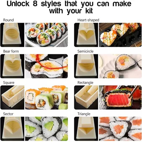 11Pcs Set Diy Non Stick Professional Sushi Making Kit Rolling Molds Sushi Kits