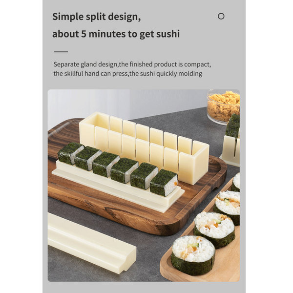 11Pcs Set Diy Non Stick Professional Sushi Making Kit Rolling Molds