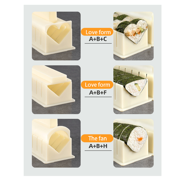 11Pcs Set Diy Non Stick Professional Sushi Making Kit Rolling Molds Sushi Kits