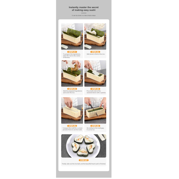 11Pcs Set Diy Non Stick Professional Sushi Making Kit Rolling Molds Sushi Kits