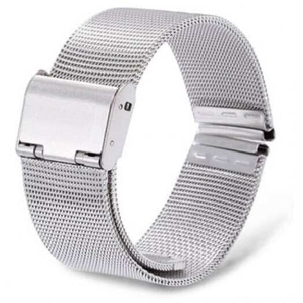 Veile Studios 12 / 14 18 20Mm Fashion Milanese Loop Stainless Steel Wrist Watch Band Strap Silk White Wristwatch Bands