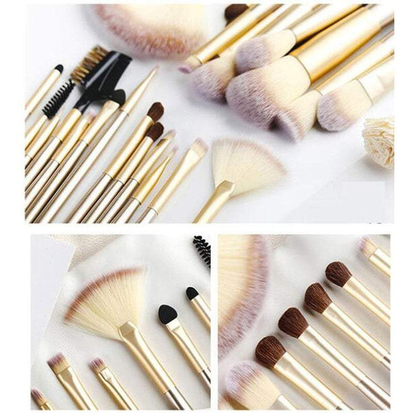 Brushes Makeup Elegant Champagne Gold Up Set Cosmetic Tools