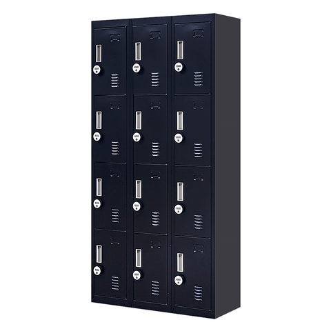 12-Door Locker For Office Gym Shed School Home Storage 4-Digit Combination