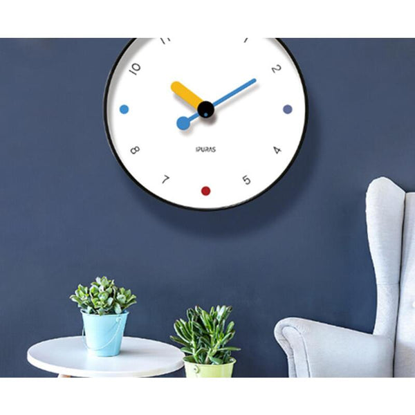 12 Inch Simple Two Needle Classic Silent Wall Clock Home Living Room Office Decoration