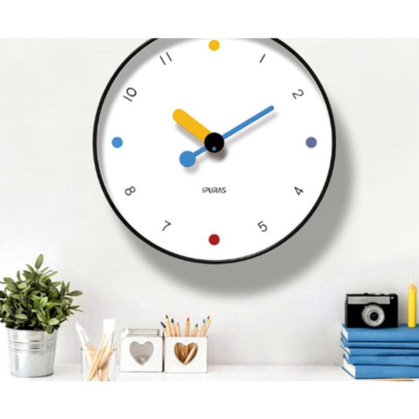 12 Inch Simple Two Needle Classic Silent Wall Clock Home Living Room Office Decoration