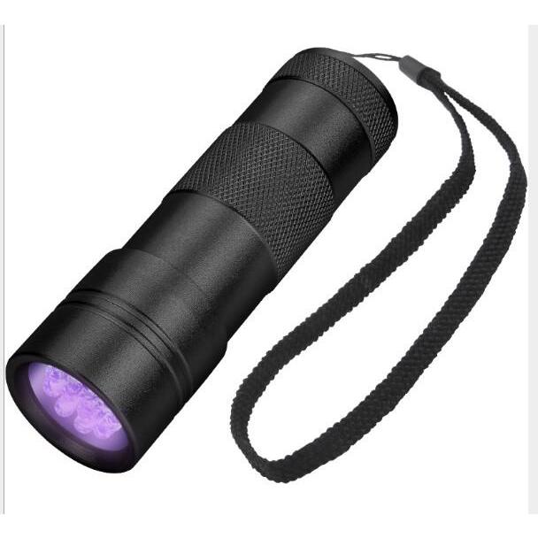 Mini Uv Blacklight Flashlight 12 Led Lights Torch Flashlights