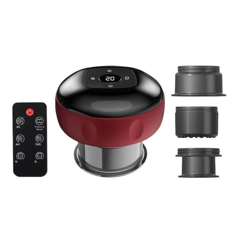 12 Speed Cupping Massager Set With 3 Cups Red Massagers