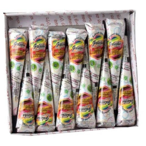 12 X White Henna Cone Indian Natural Herbal Body Art For Bridal Decor And Wedding Press On Tattoos
