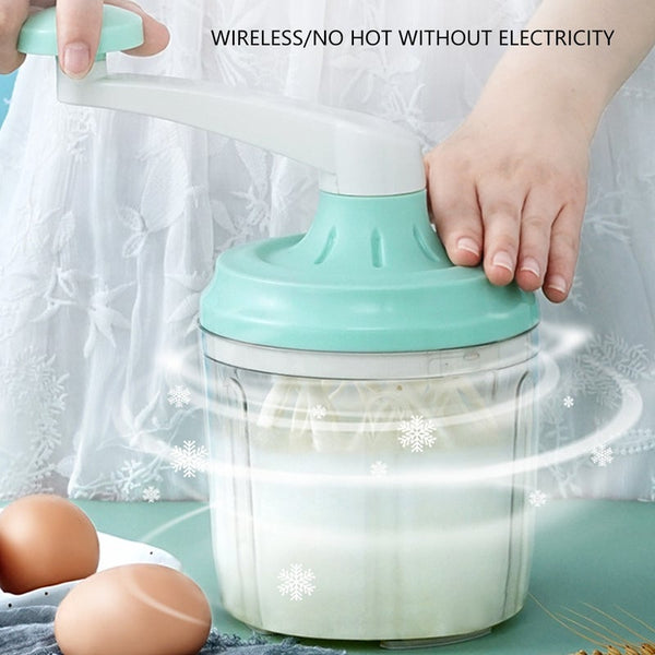 1200Ml Manual Plastic Cream Whisk Egg Beater Hand Crank Stiring Foam Fast Mixer Blender Household Kitchen Baking Tool Whisks