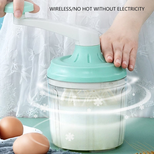 1200Ml Manual Plastic Cream Whisk Egg Beater Hand Crank Stiring Foam Fast Mixer Blender Household Kitchen Baking Tool