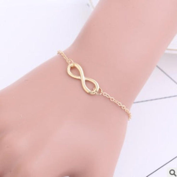Veile Studios Simple Link Chain Bracelet With Gigantic Infinity Charm Women Jewelry Bracelets